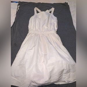 White Open back Dress with bow